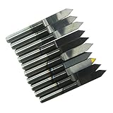 (SHINA )TiAIN/TINコーティング彫刻ビット PCB彫刻用　CNCビッド　ルータツール3.175mm　60度　0.1mm (10)