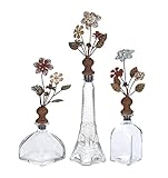 Deco 79 Glass Metal Stopper Bottle, (Set of 3), 16' 11'10' [並行輸入品]