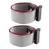 uxcell　フラットケーブル　ハードドライブ　延長ワイヤー　IDC　20ピン　マザーボード用　2個入り