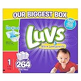 Luvs Ultra Leakguards Diapers, One Month Supply, Size 1, 264 Count by Luvs