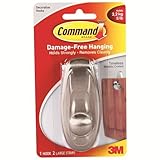 (6-Hook Large) - Command Timeless Hook, Large, Brushed Nickel, 6-Hook (17063BN-ES)