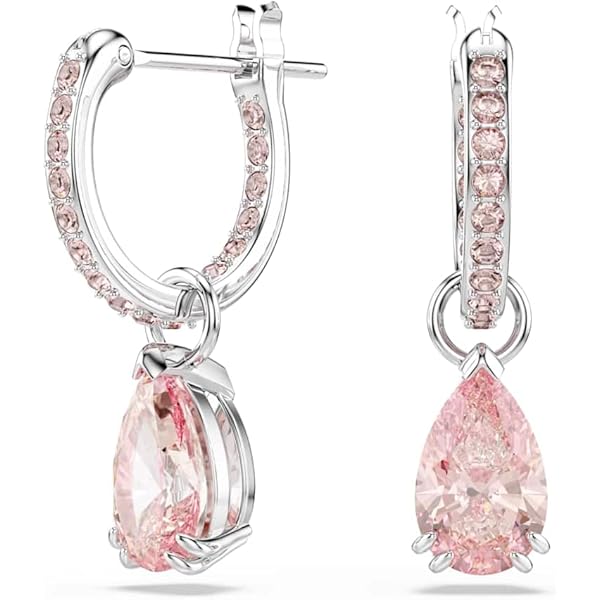 Swarovski スワロフスキー Millenia ドロップピアス ピンク Millenia ドロップピアス, オクタゴンカット, ピンク, ローズ