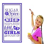 デザインwith Vinyl Rad 737 2 Sugar & Spice Everything Nice That 's What Little Girls Are Made of。。。Teenベ