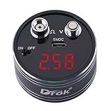 デジタル ボルト オーム リーダ DC 0〜12V 0〜20Ω 微小コイル 赤いLED ディスプレイ ポータブル電圧計 抵抗 電圧 テスター USB 充電ケーブル付き