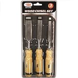 IIT 21350 Professional Wood Chisel Set with Hardwood Handles, 3-Piece by IIT