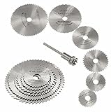 ROOH-7PCS HSS Rotary Tool 22 /25 /32 /35 /44 /50mm Circular Saw Blades Cutting Discs Mandrel for Dre