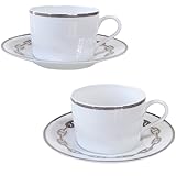 エルメス HERMES シェーヌダンクルプラチナ ティーカップ&ソーサー ペア 160ml 004116P2 【並行輸入品】 4116p2