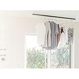 ナスタ:室内物干 AirBar(エアバー) 天井下地取付仕様 カラー(ヒモ部)：ホワイト KS-NRP023-12WBKW