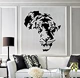 Large Vinyl Decal Tiger Animal Africa Map子供部屋ウォールステッカーインテリア壁画( ig2711 ) XL 45 in X 52 in