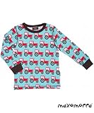 北欧ベビー服 子供服 長袖 Tシャツ 春夏 トラクター 9ヶ月-6歳 Maxomorra マクソモーラ Tractor (74/80)