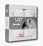 SWADDLE BLANKET x2 - The Ideal Baby Gift! - Lovely Muslin Swaddle Blankets From Agreeably Soft & Bre
