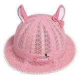キャップ 帽子 ベビー UVカット日よけ 紫外線対策 通気 軽量 お出かけ 出産祝い 赤ちゃん ハット 男の子 女の子 春 夏 可愛い 人気 (ピンク, 50)