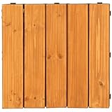 天然木製 ジョイント式 ウッドデッキパネル ブラウン 1枚単品 杉天然木 拭き上げ塗装 JWP-300T