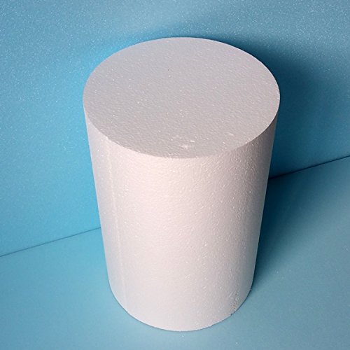 発泡スチロール 円柱 ケーキ台 外径４００ｍｍ １個 中硬さ 長さ5００ｍｍ 工具専科