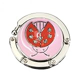 ポータブルメタル折りたたみバッグ財布ハンガーフック昆虫フックホワイトバタフライ 180118