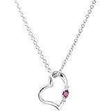 [シアーズ] Sears ネックレス レディース 天然ダイヤ×ガーネット ラブ ハート ネックレス 1月 誕生石 e1491-01