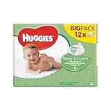 自然のケア赤ちゃんがパックあたり12×56を払拭します (Huggies) (x 6) - Huggies Natural Care Baby Wipes 12 x 56 per pack (Pack