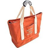 キャンパストートバッグマザーズバッグ (オレンジ)