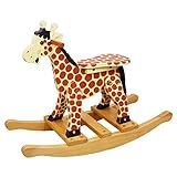Teamson Kids - Safari Kids Wooden Rocking Horse for Toddlers - Giraffe [並行輸入品]