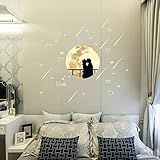 Luminous壁ステッカー、Muxika光壁ステッカーホーム装飾グローin theダークスターデカール赤ちゃんキッド部屋( 30 x 35 m )