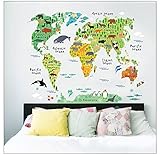 kids room home decor great colorful world map diy removable