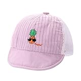 Domybest 可愛い子供帽子 キャップ ベビー 赤ちゃん ベースボールキャップ メッシュキャップ パイナップル柄　野球帽　ユニセックス 男女兼用　春 夏 秋 通学 通園 お出かけ UVカット　2色