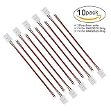 LEDGLE LEDテープ 延長用ケーブル コネクタ 3528SMD 2pin 8mm 単色用 10本セット