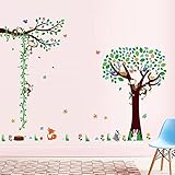 AmaonmR Removable DIY Forest Cute Cartoon Animals Monkey Height Measurement Growth Chart Wall decals