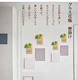 FIRSTRATE　花瓶　壁掛け　グラス花瓶 　花器　天然木製　水耕　ベージュ