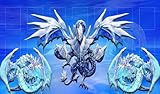 Yugioh Trishula Brionac Ice Barrier Custom Playmat Gamemat Mat [Toy]