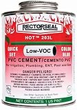 Rectorseal 55990 Pint Hot 203L Medium Body Blue Low Voc Pvc Solvent Cement [並行輸入品]