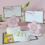 Cherry Blossom Place Card Favor Boxes with Designer Place Cards (Set of 12) - Baby Shower Gifts & We
