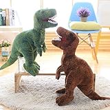 【SAQJEE】恐竜のぬいぐるみ ブラウン リアル恐竜 おおあご 55cm キョウリュウ お誕生日プレゼント 大きい ぬいぐるみ 手触りふわふわ 動物ぬいぐるみ