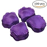 hemoreローズ花びら – シルク人工花花びら – パープルバラ花花びら、ウェディング紙吹雪テーブル散布ブライダルシャワーパーティーFlora花びらFavor 1000pcs