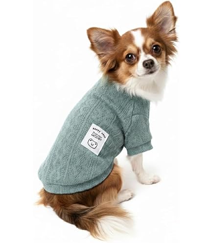 Amazon | 犬服 犬用 セーター 小型犬 秋冬 ニット セーター 暖かい