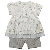 《初夏盛夏対応》(日本製) Pample Mousse(パンプルムース) 針抜き天竺小花柄半袖カバーオール 60cm /OW NO.DP-72553