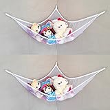 SinoWare ぬいぐるみ用ハンモック ぬいぐるみ用おもちゃハンモックネット 頑丈で取付簡単 2PCS 71*47*47inchs ホワイト B010GC14EM