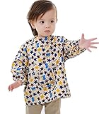 【SEBLES】 ベビー キッズ スモック キュート エプロン 防水 幼稚園 0歳 ～ 3歳 全4種類 サイズ S M L クロスセット (Ｂタイプ,S)