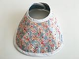 bebe couture(ベベクチュールベビー用品専門店)日本製ベビースタイ 水色花柄・リバーシブル