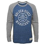 Golden State Warriors Youth NBAバスケットボールRootsラグラン長袖シャツ – ブルー、 S ブルー