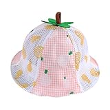 帽子 ハット Timsa 赤ちゃんキャップ キッズ 可愛い パイナップル柄 サファリハット 春夏 紫外線 UVカット ストローハット 子供 男女児 男女兼用 バイザー 写真小道具 部屋着 日常用 子供