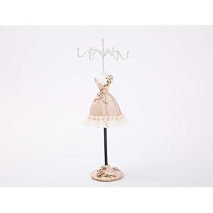 Batreetek ジュエリー収納 スタンド アクセサリースタンド 樹脂 ドレス型 ピアス 吊りネックレス チェーン 飾…