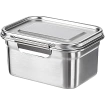 Amazon｜霜山 オールステンレス 保存容器 1000ml 蓋付き 食洗機対応