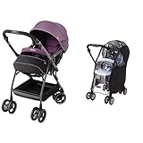 【セット買い】 アップリカ ベビーカー オプティア プレミアム パープルPR + 純正レインカバー