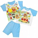 (バンダイ)BANDAI 半袖パジャマ アンパンマン 2トップス付 寝間着 サックス 80