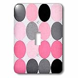 3drose LLC lsp _ 80705 _ 1 Large PaintedブラックピンクNグレー円Single切り替えスイッチ