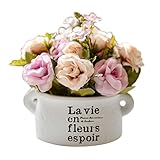 花シルクの人工ローズの花ポットパーティーガーデン花の装飾