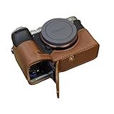 SIUTATDSH カメラケース PUレザー 適用 SONY ソニー A7C2 a7cii a7c m2ケース カメラホルダー、耐震・耐衝撃・便携·三脚設置でき、電池交換でき。 (コーヒー色)