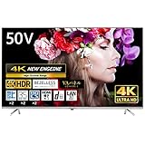 東京Deco 50V型 4K対応 地上・BS・110度CS [フレームレスモデル] Wチューナー 液晶テレビ HDR対応 [高精細な4Kの表現領域によりリアルに] HDMI端子3系統 CEC機能 ARC機能 外付けHDD録画機能対応 裏番組録画機能搭載 ダブル チューナー HDMI HDD録画機 50型 50インチ i001