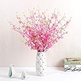 yiliyajia Artificial Flowers Bouquets FakeブライダルシルクバタフライDancing Lady Orchid花で花瓶、Oncidiumのフローラルウェディングホ